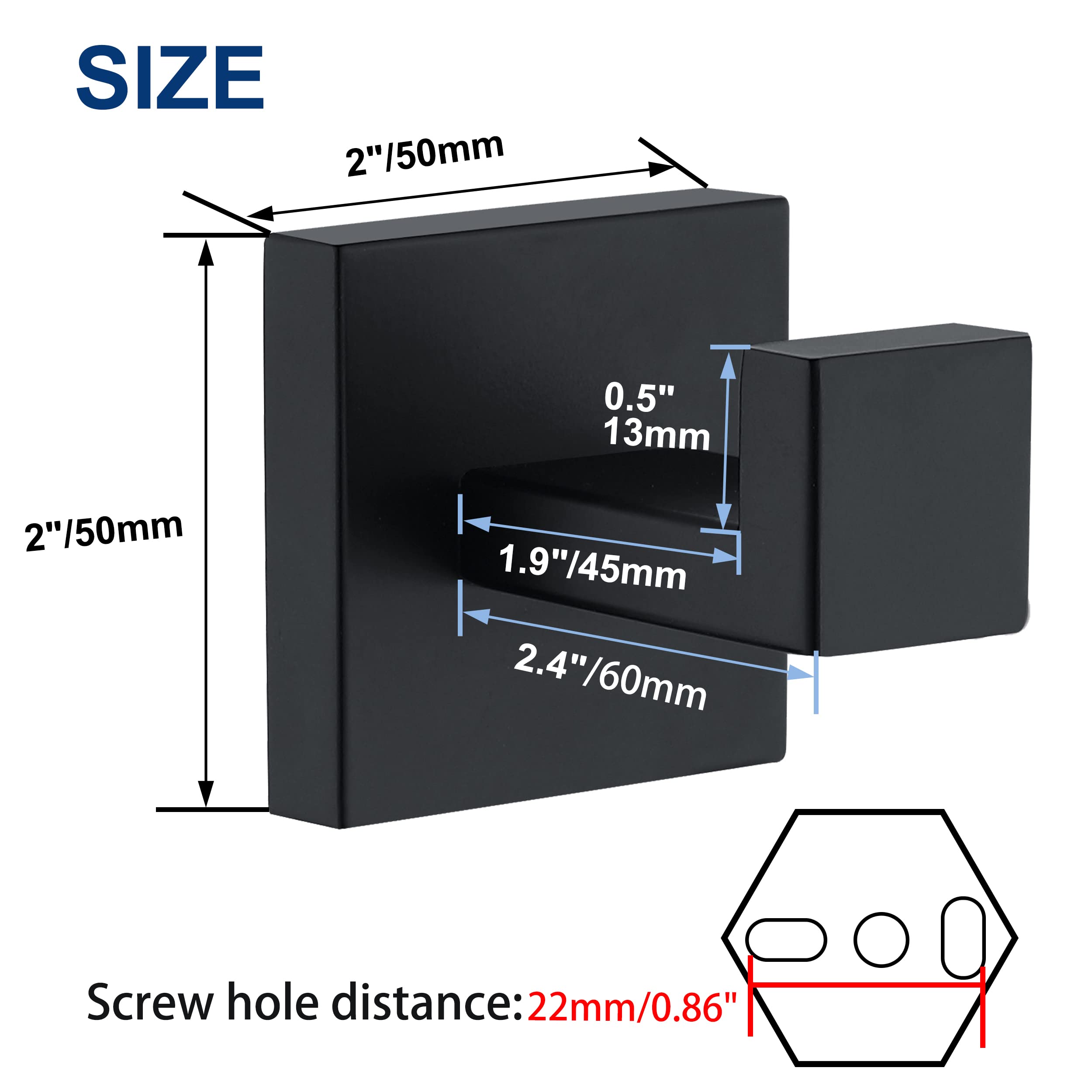 Robe hook holding towels and hats to illustrate versatile storage