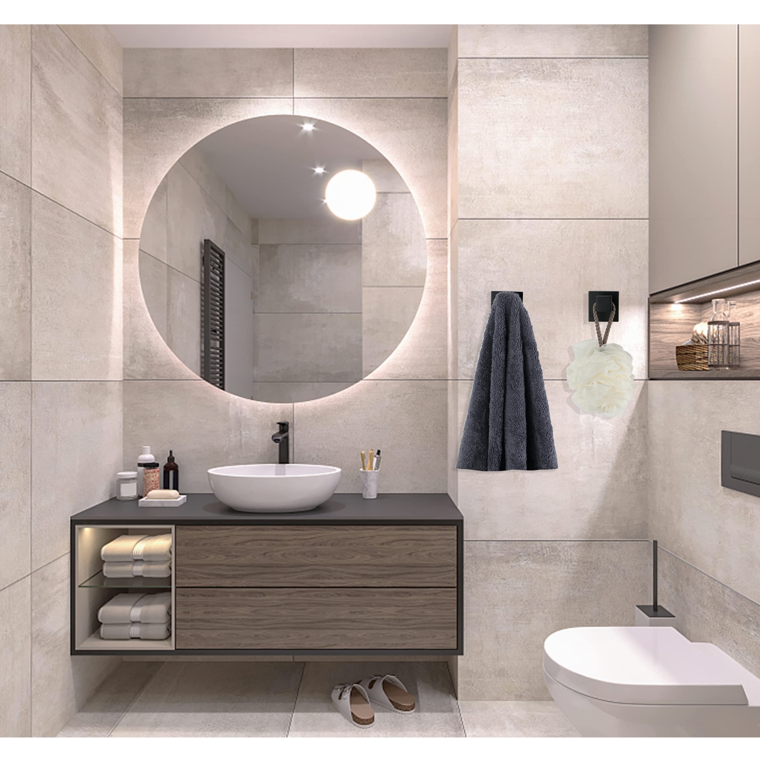 Delarkusi SUS304 stainless steel coat hook demonstrates durability and rust resistance