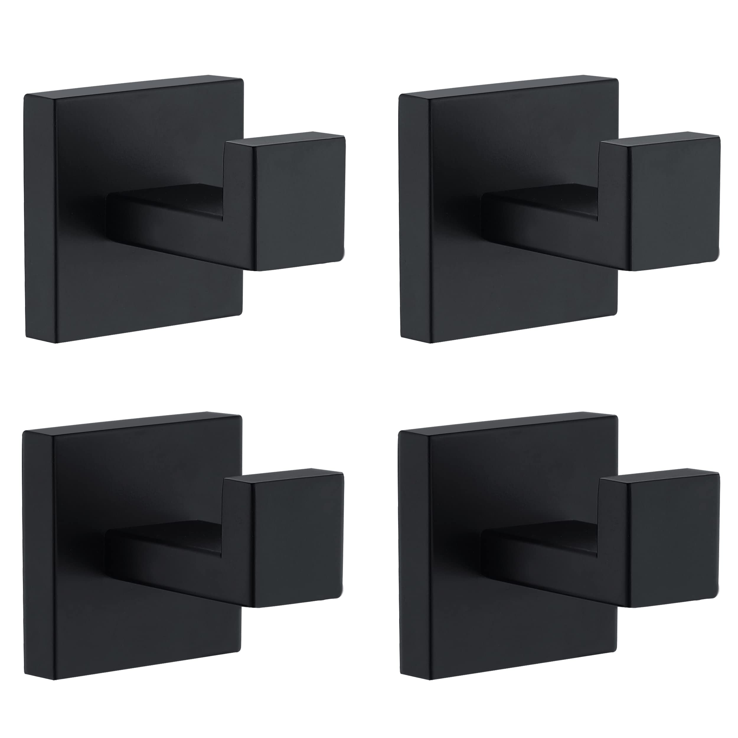 Delarkusi towel hooks in matte black for bathroom organization and quick towel access