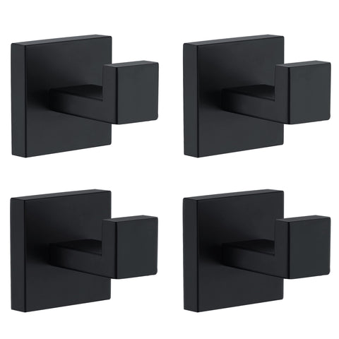 Delarkusi towel hooks in matte black for bathroom organization and quick towel access