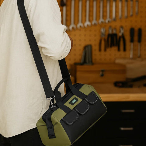 Gift-ready Deli 3-pack tool bag set in greens, reds, and pinks