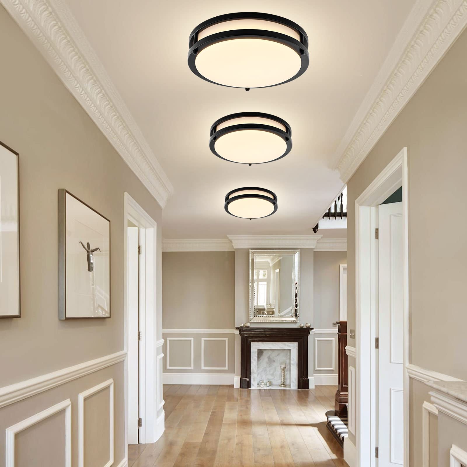 Delightown easy-install fixture with included hardware for quick ceiling setup.