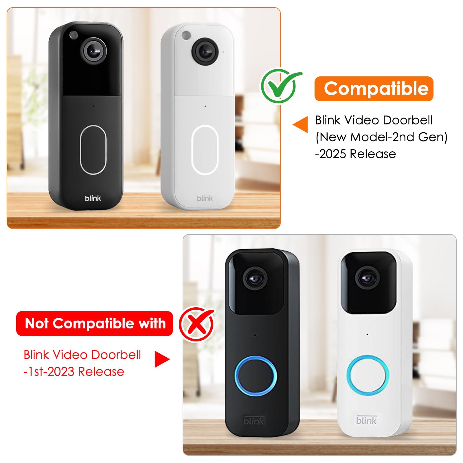 Delilyn 16-4ft flat cable enables flexible Blink doorbell placement