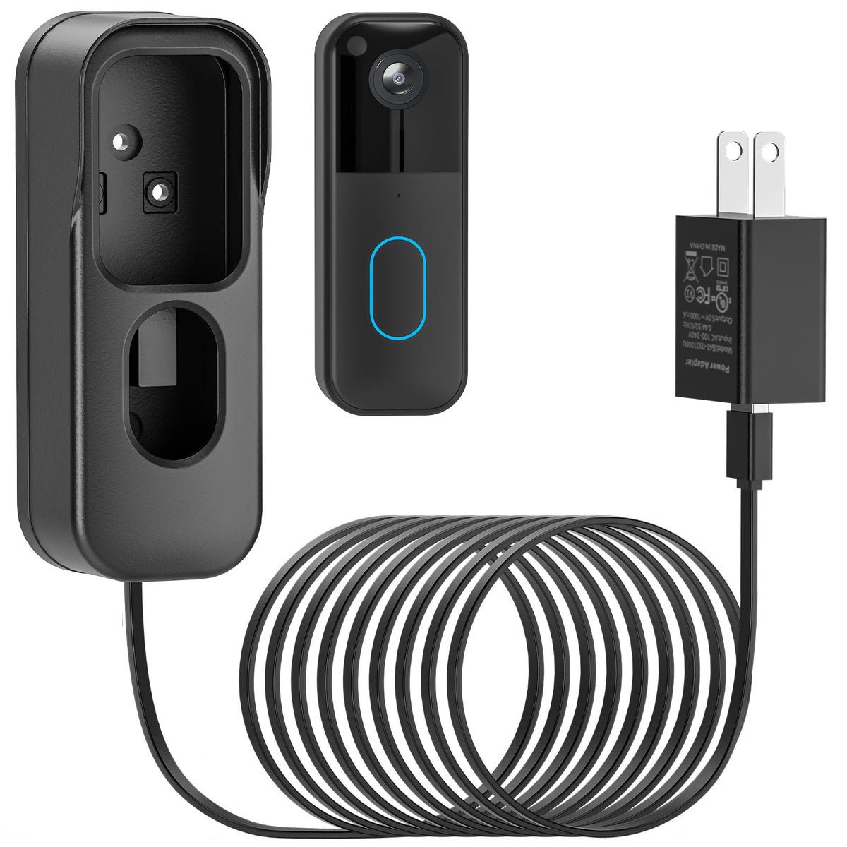 Delilyn 2in1 power adapter and doorbell mount for secure Blink setup