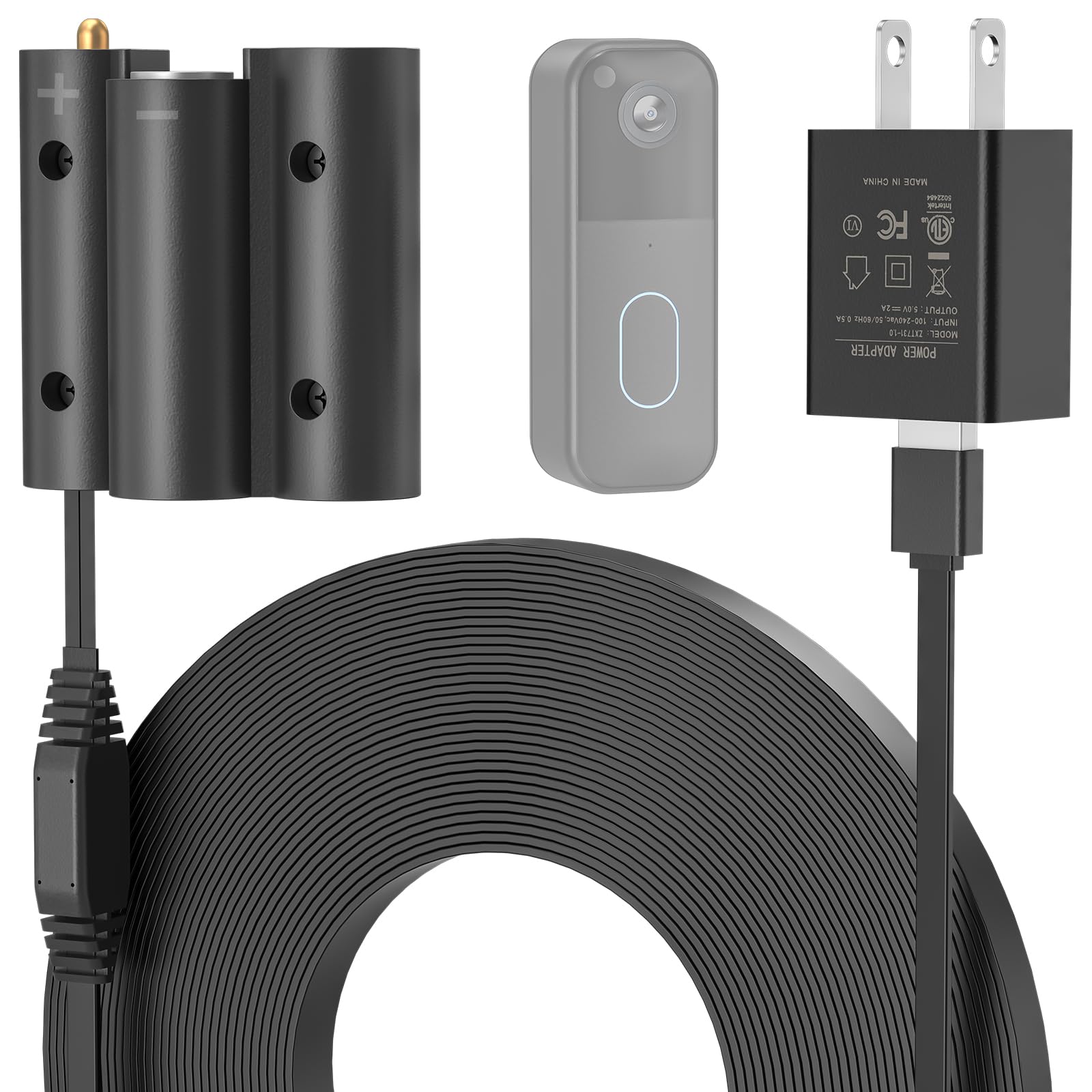 Delilyn power cable and adapter for Blink 2nd Gen ensures reliable daily charging.