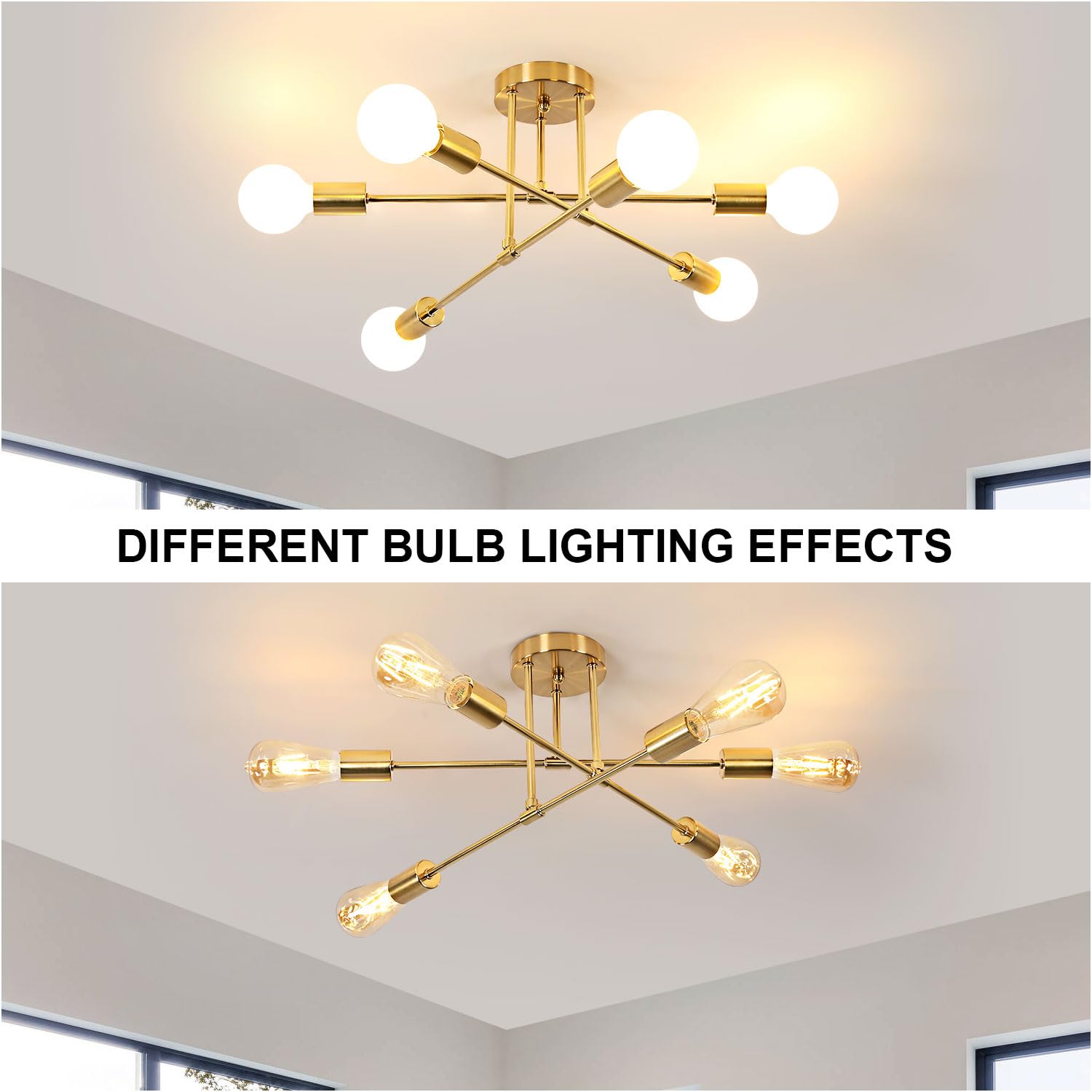 DELIPOP bedroom sputnik gold ambient light for relaxing evenings