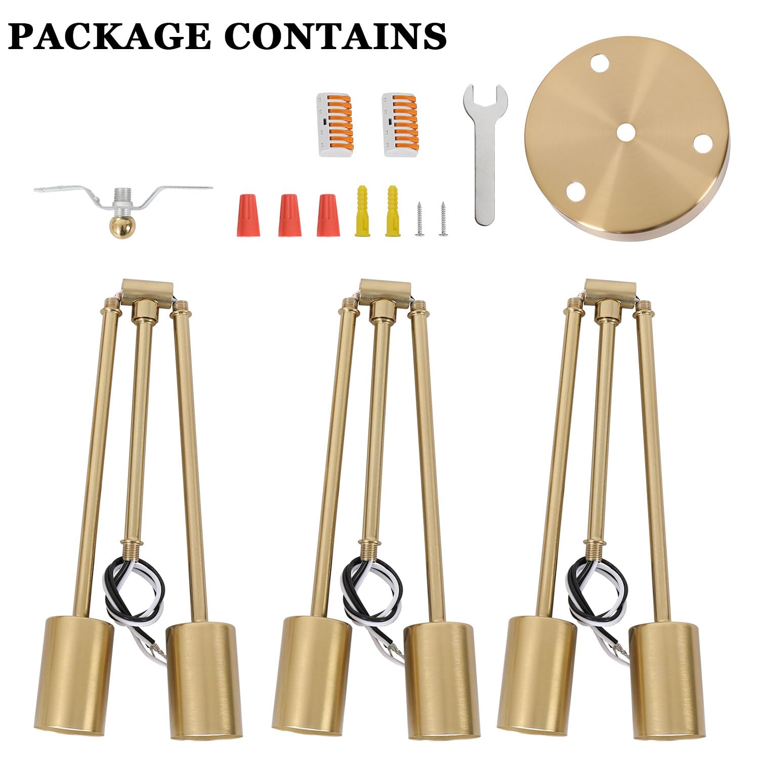 DELIPOP metal sputnik light fixture in gold finish for versatile interiors