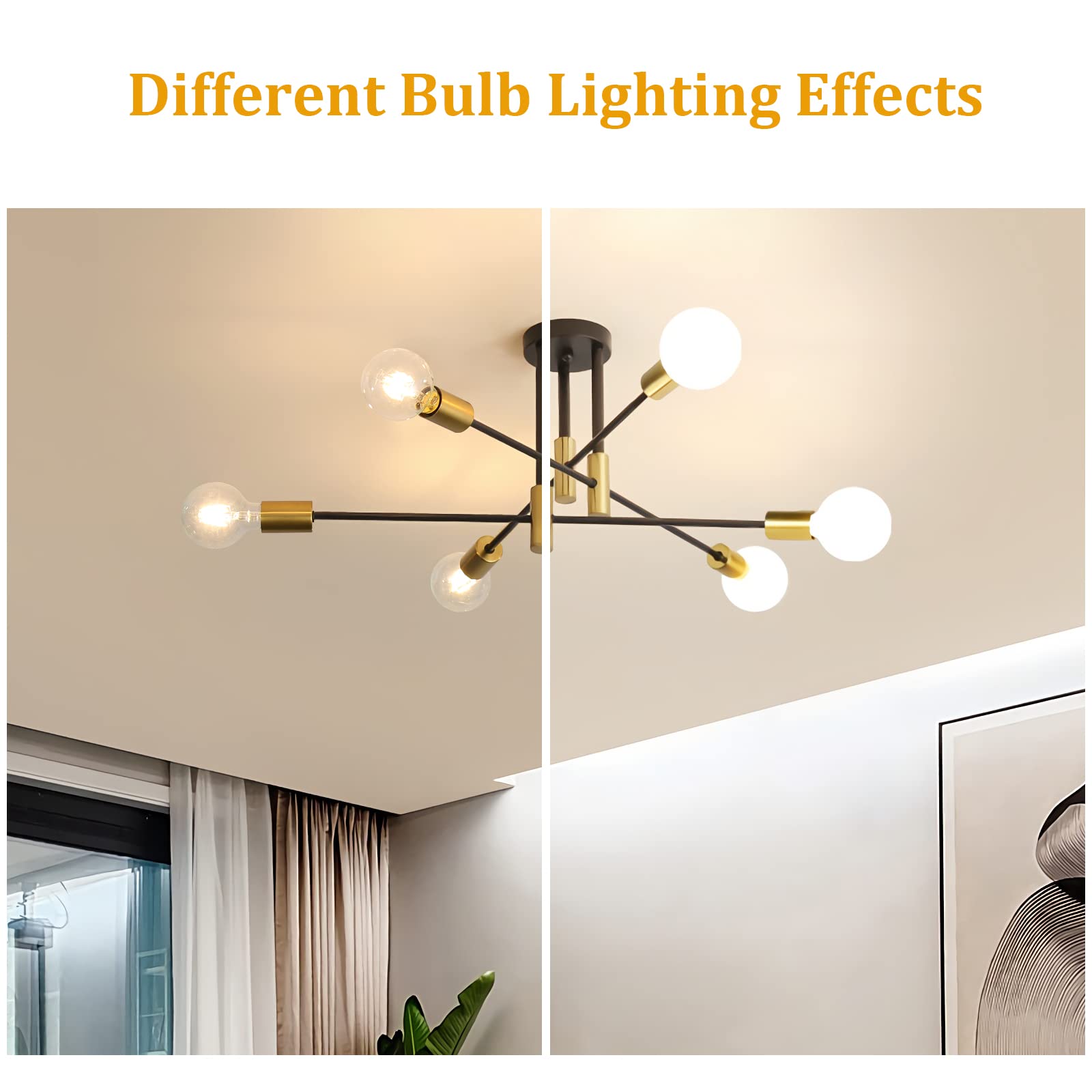 DELIPOP mid-century ceiling fixture adds bold focal point to dining space.