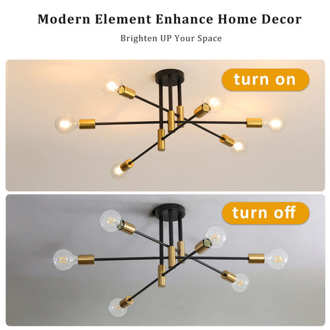 DELIPOP Sputnik uses E26 sockets for compatible dimmable bulbs and mood lighting.
