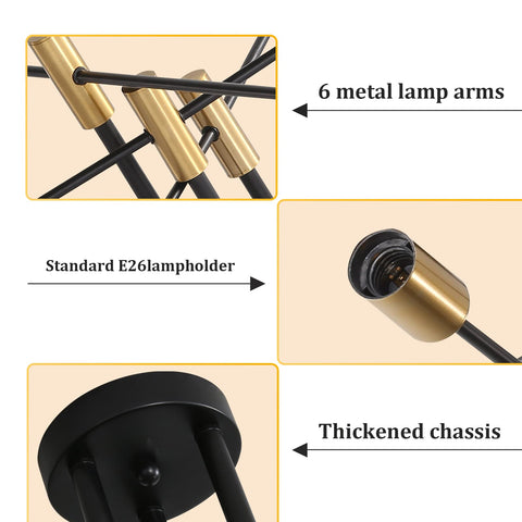 DELIPOP Sputnik rotating arms offer flexible placements for optimal illumination.