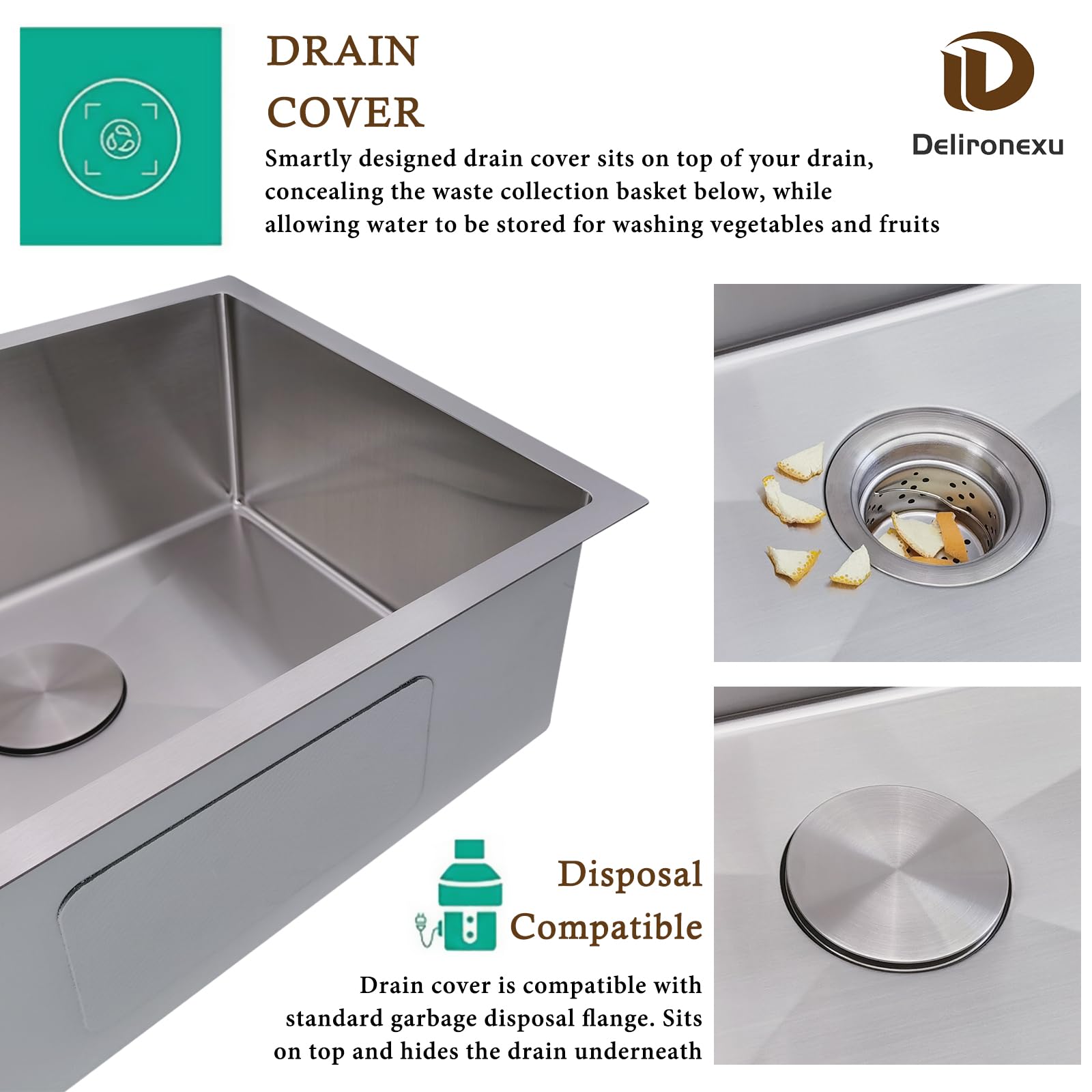 Delironexu bottom drainage design demonstrates rapid water flow with minimal pooling.