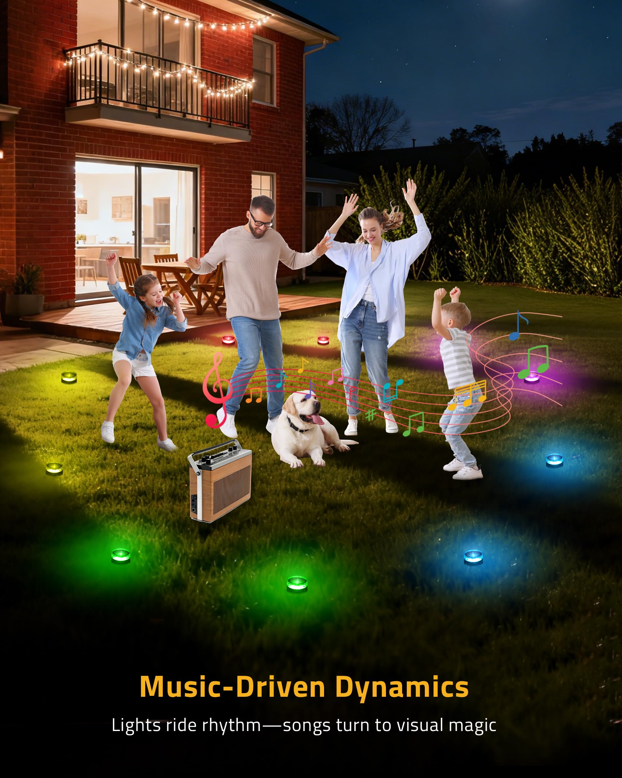 DELITOR 16 million color options for holiday or mood lighting.