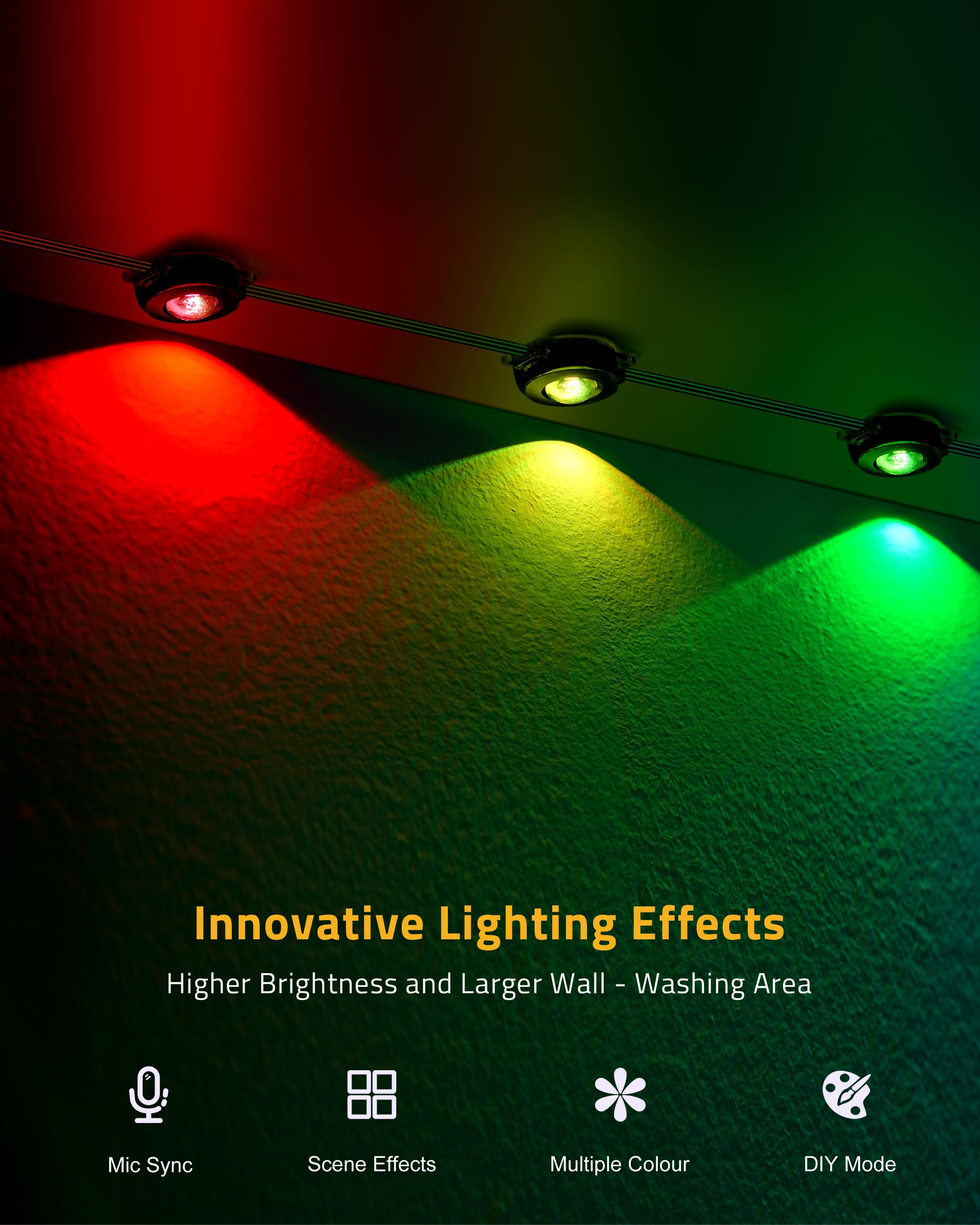 DELITOR lights create festive scenes for outdoor parties.