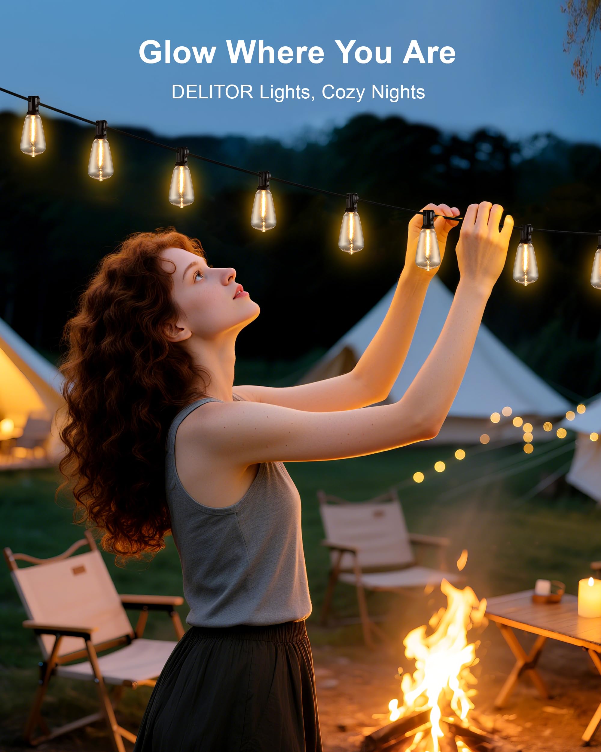 Delitor 50ft length lights ideal for patios and decks
