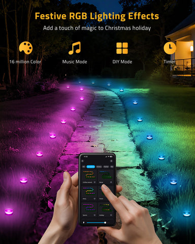 DELITOR RGBIC LED close-up showcases color-changing capability for ambient lighting.