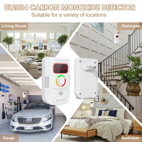 Deller CO detector test and mute button for quick safety checks