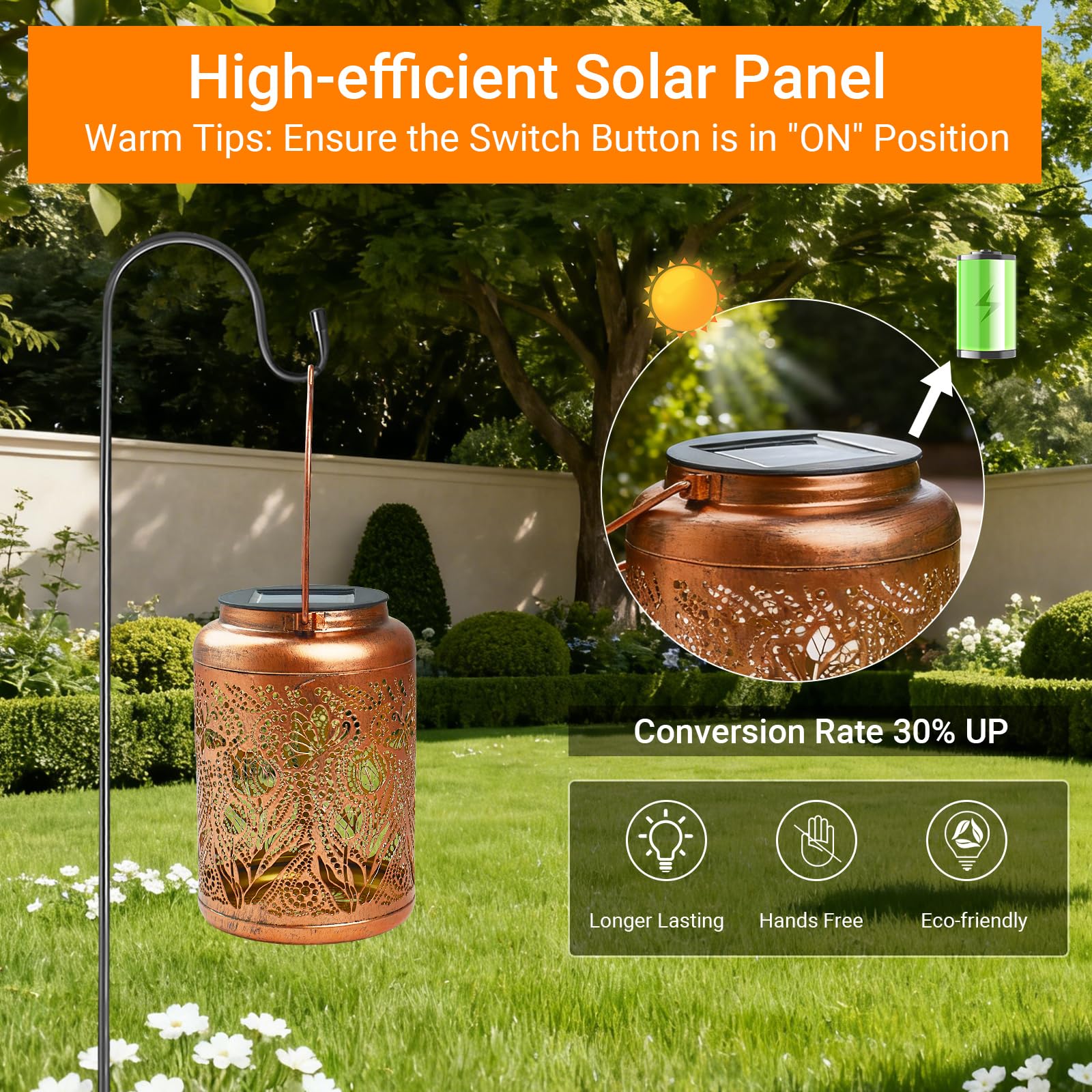 Dellicasi IP65 waterproof design withstands rain and snow.