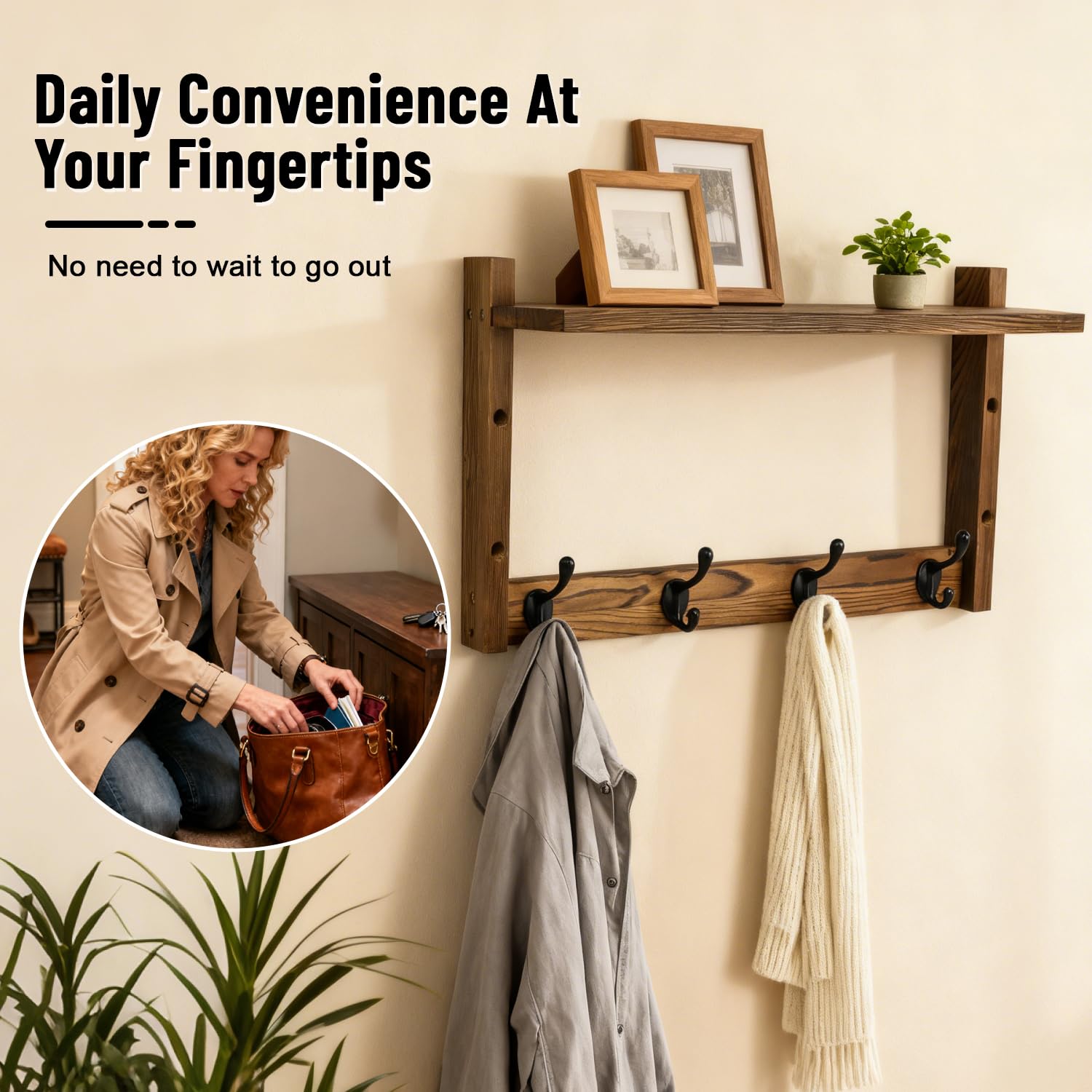 Dellicasi wall-mount hardware included for quick installation