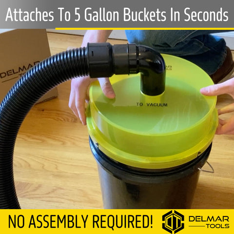 Delmar Tools 2.5-inch hose delivers strong dust collection.