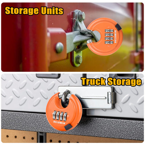 DELSWIN hardened steel shackle resists cutting for added security