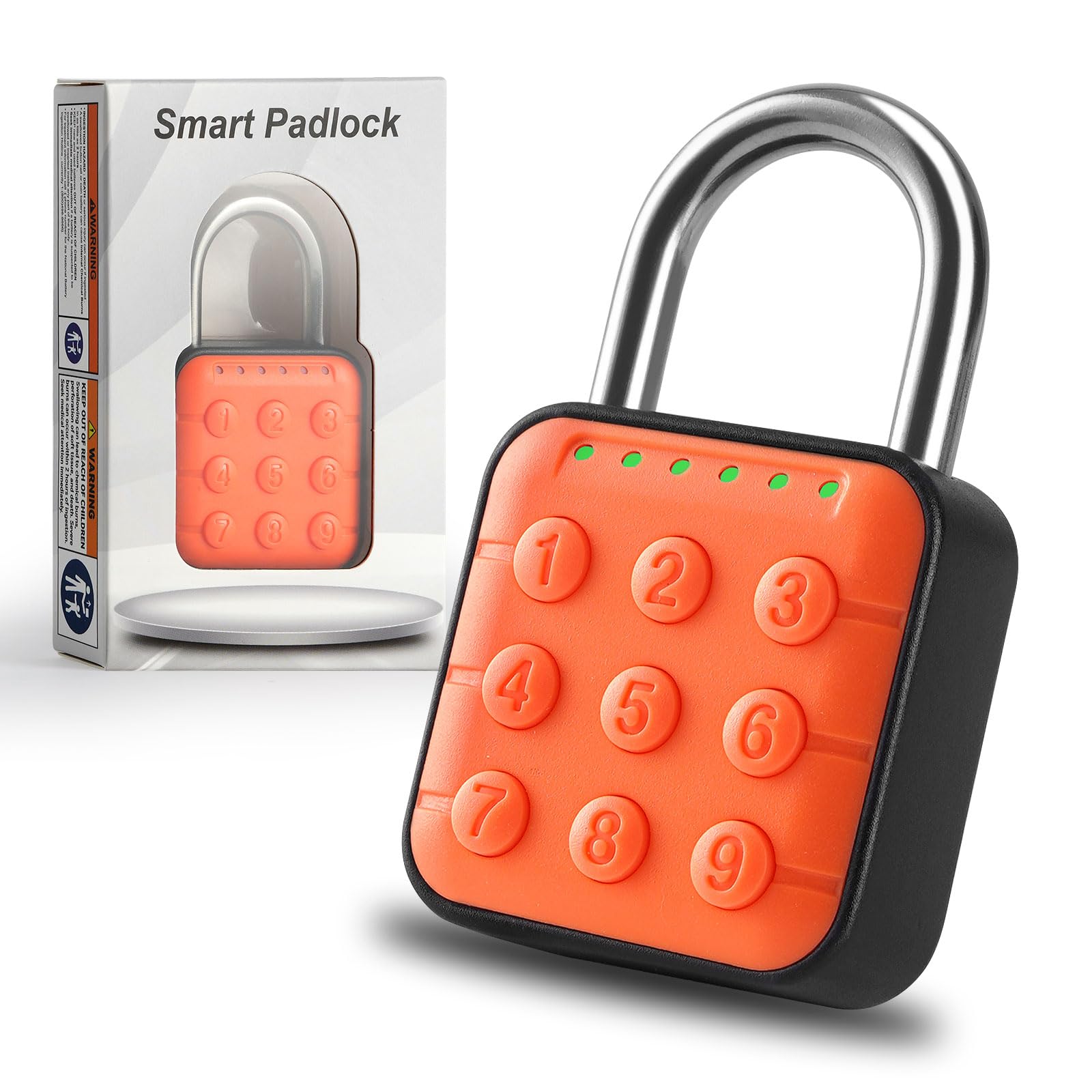 DELSWIN 6-digit locker lock orange with easy keypad for secure locker access