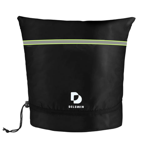 DELSWIN backflow cover front view protects outdoor valves from cold and rain.
