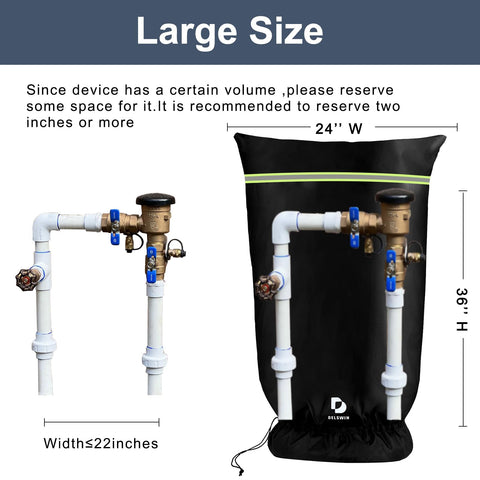 DELSWIN drawstring valve cover securing the backflow system