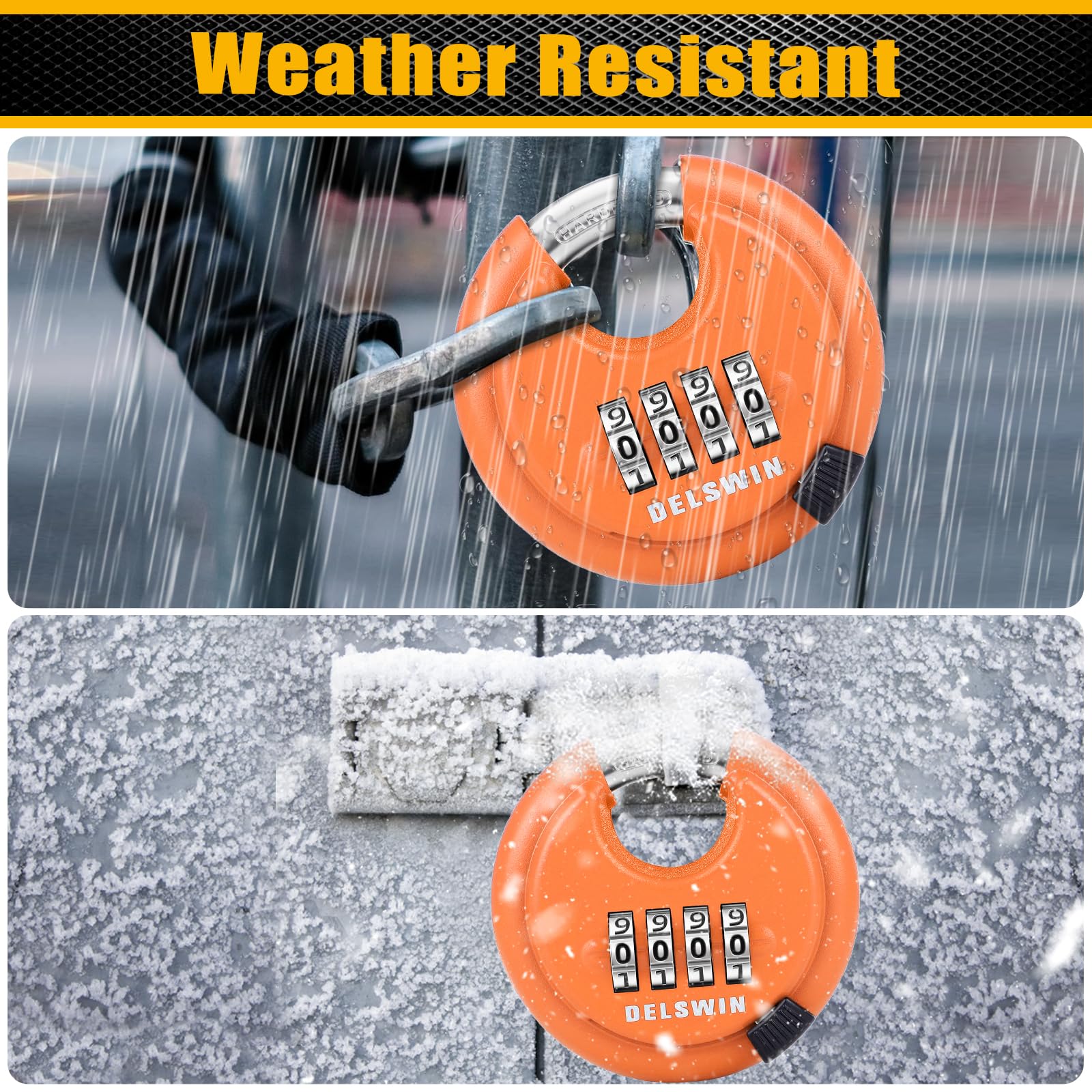 DELSWIN durable alloy padlock designed for long-lasting use