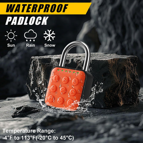 DELSWIN easy-to-read button padlock for all ages