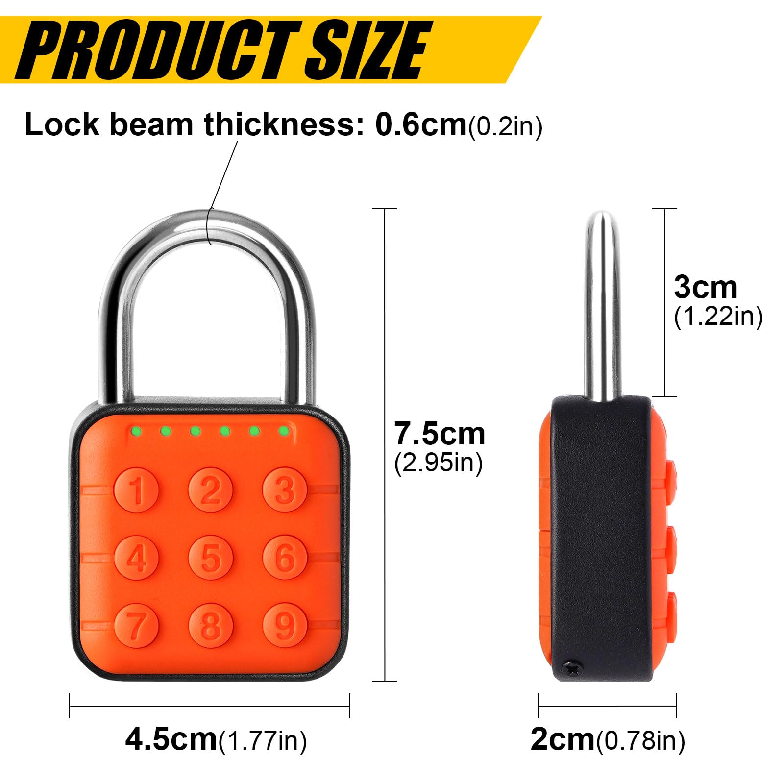 DELSWIN lightweight padlock ideal for lockers, gates, and portable security