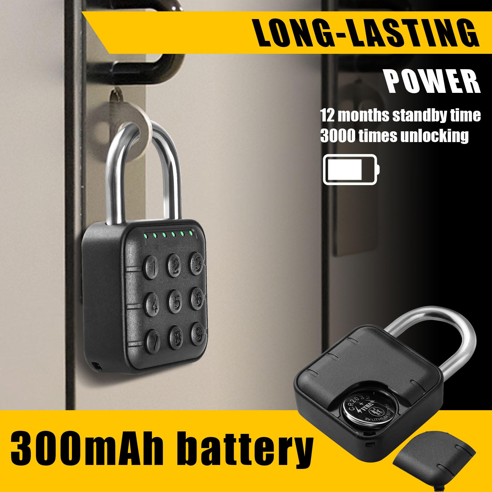 DELSWIN 6-digit keypad with oversized buttons enables quick, user-friendly access.