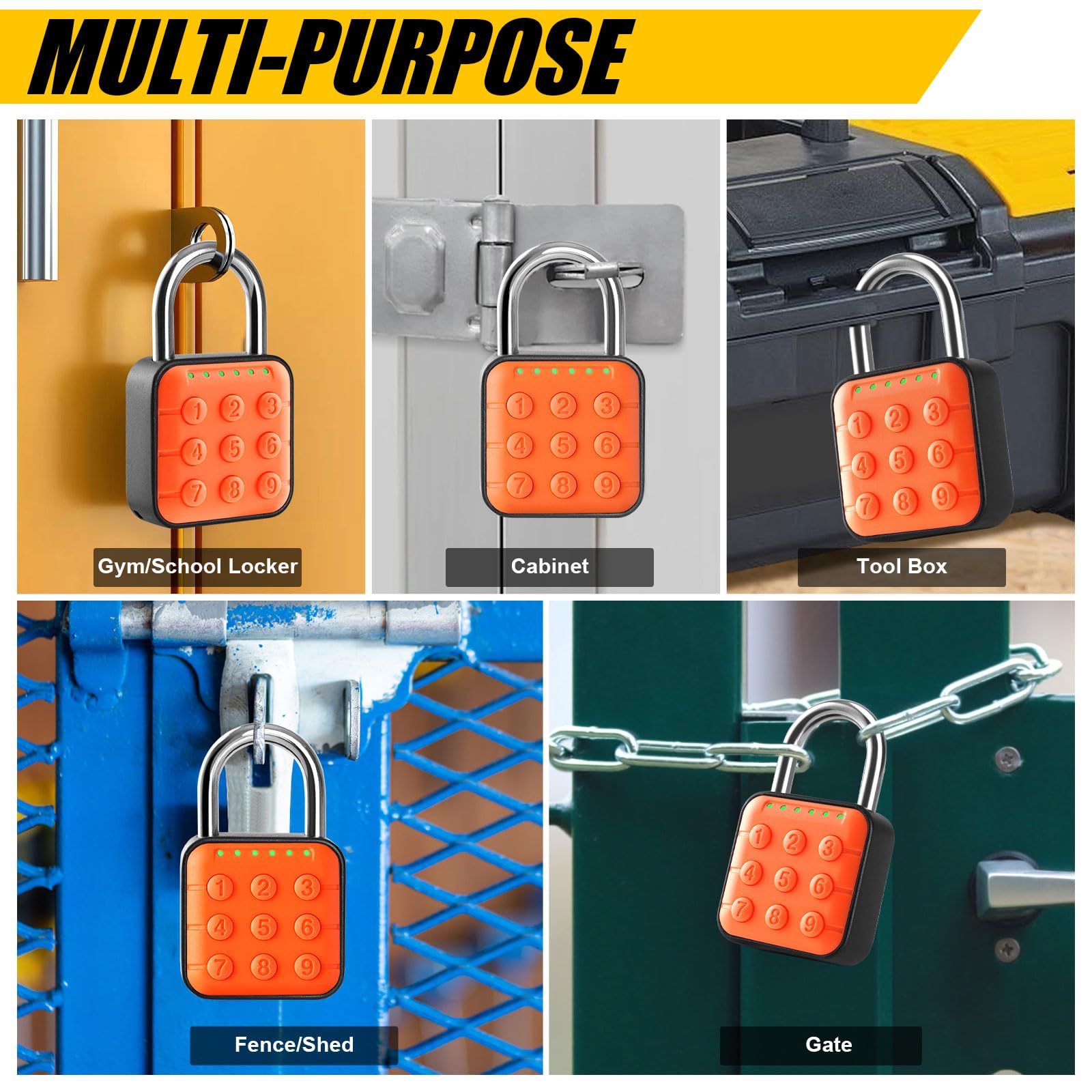 DELSWIN versatile padlock for gym, school, fence, and storage solutions