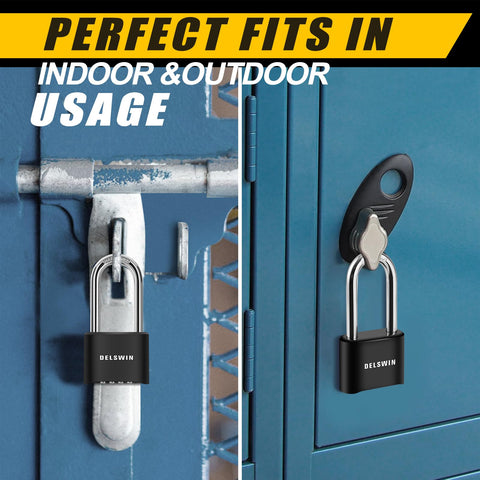 DELSWIN padlock brass inner mechanism close-up showing durable construction for security