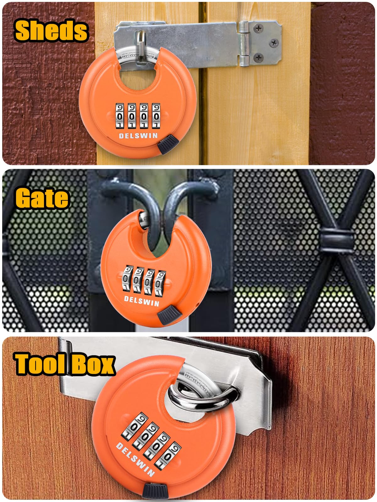 DELSWIN safe round design minimizes shackle exposure and tampering