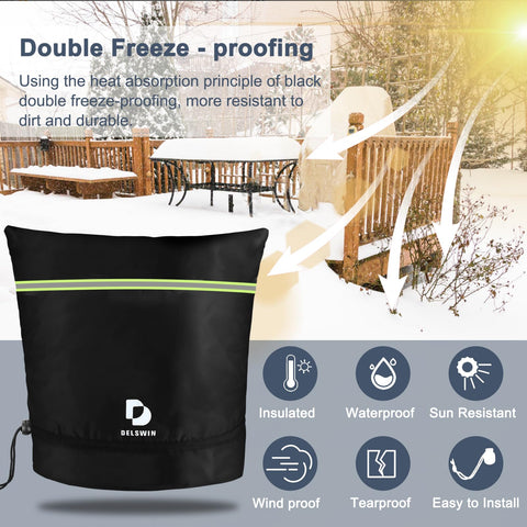 DELSWIN waterproof outer fabric guards against rain and cold weather.