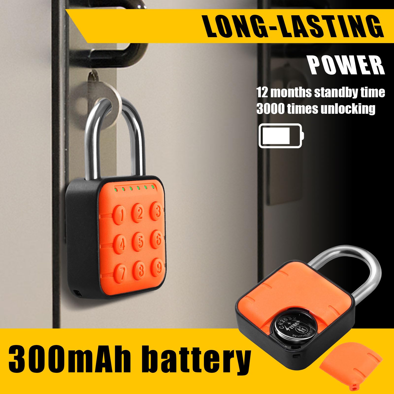 DELSWIN zinc alloy body and stainless-steel beam resist tampering and corrosion