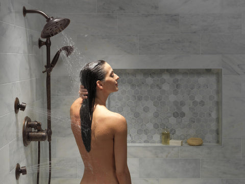 1/2-inch outlet ensures easy connection to standard hand shower hoses.