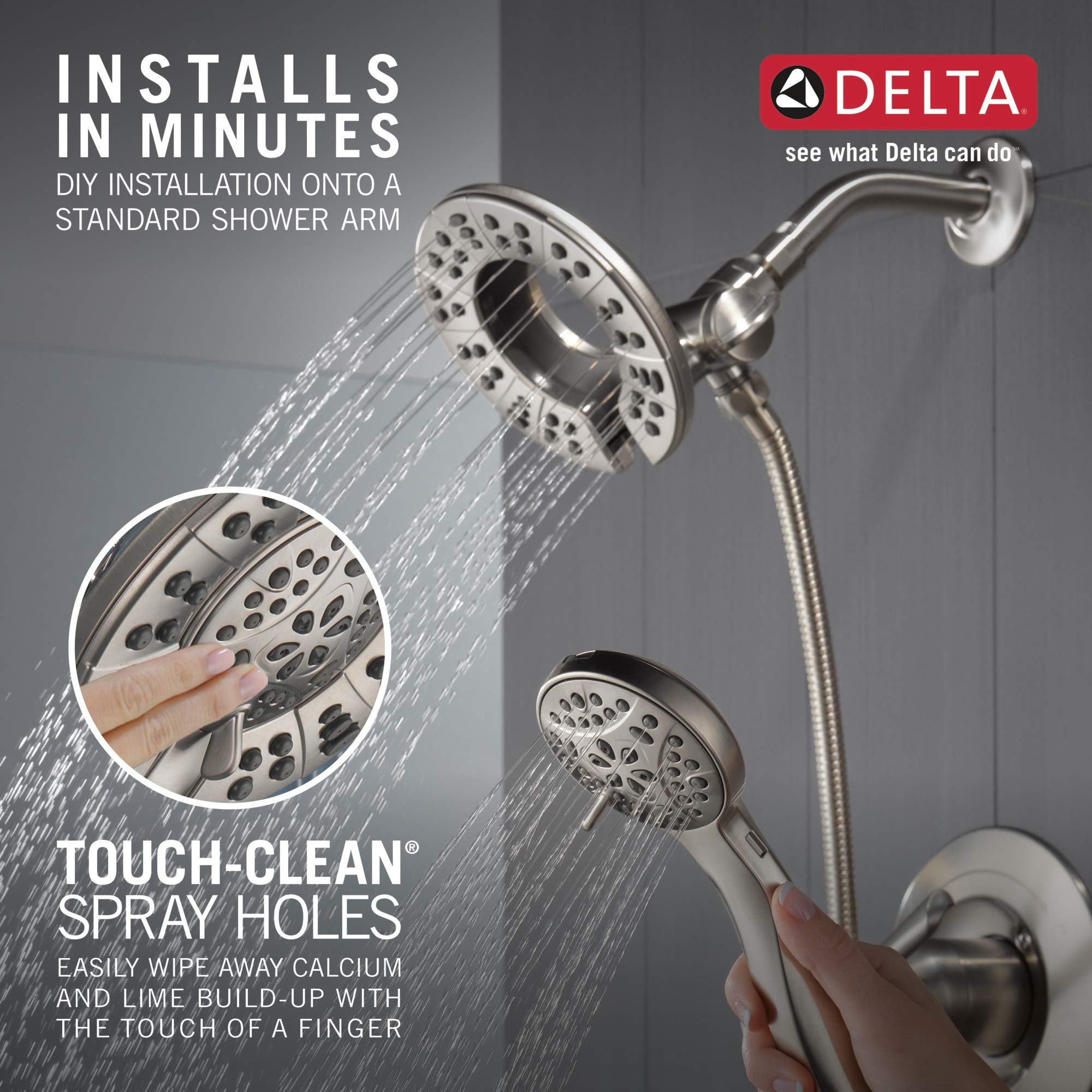 Monitor valve on Delta Arvo 14 Series maintains steady temperature during showers.