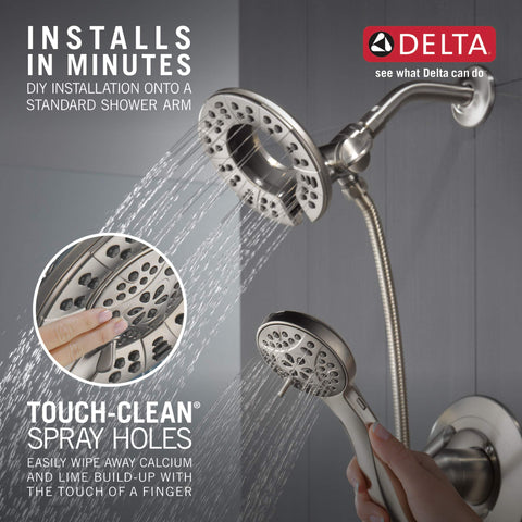 Monitor valve on Delta Arvo 14 Series maintains steady temperature during showers.