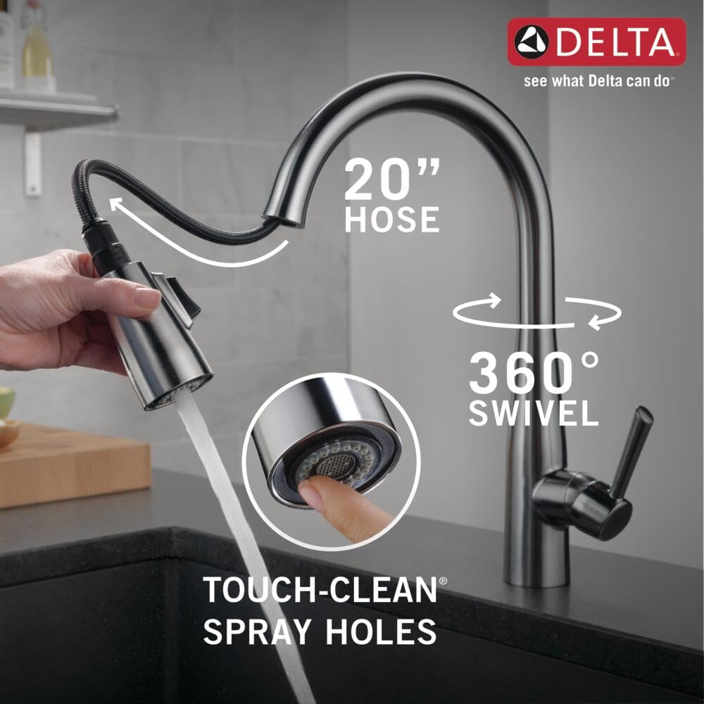 Arctic Stainless finish on Delta Essa resists corrosion and keeps a polished look