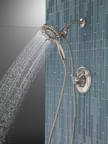 Delta In2ition full body spray mode delivering even coverage, Brushed Nickel