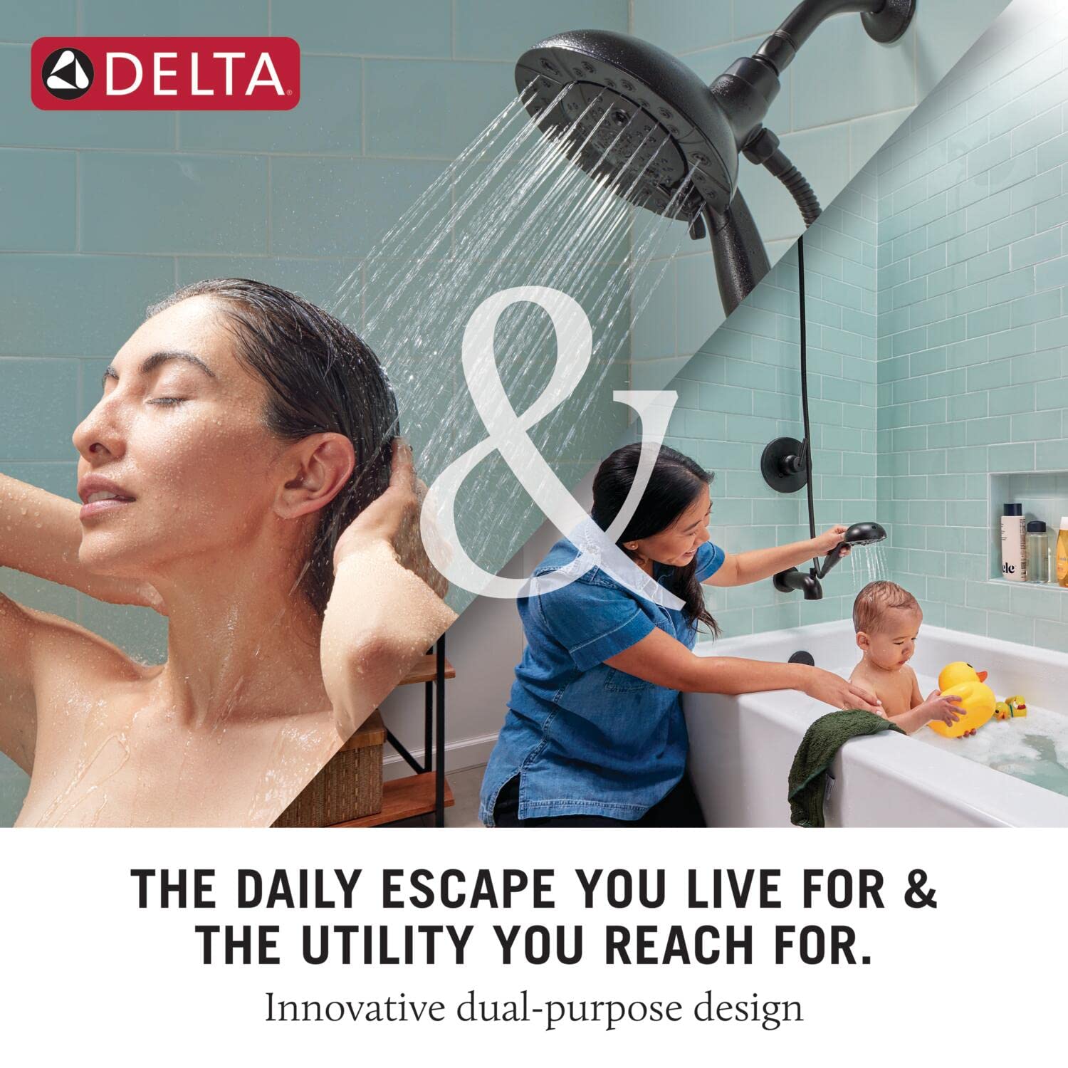 Delta In2ition massage spray mode offering relaxing pulses, Brushed Nickel