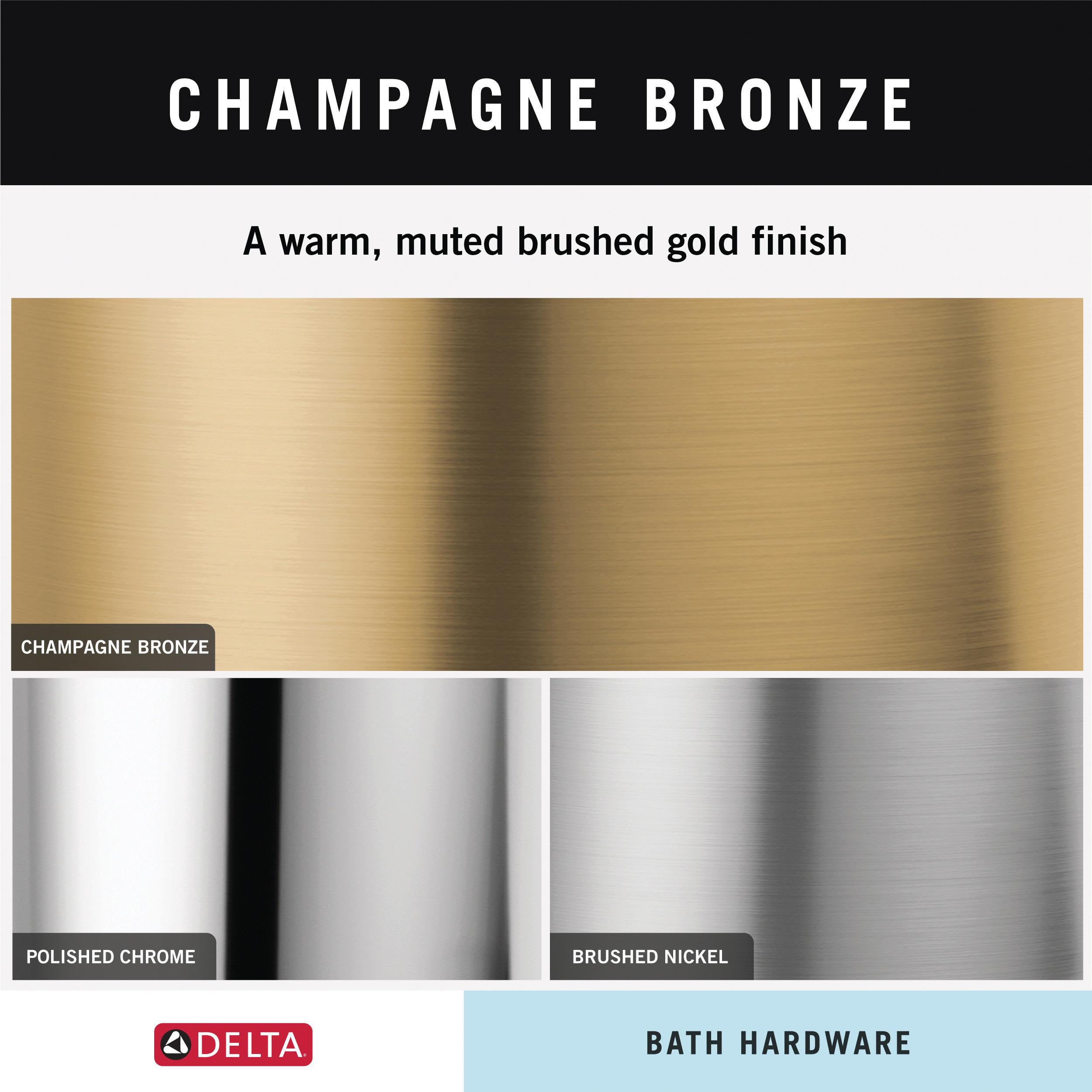 Delta Tetra champagne bronze finish adds warm, luxurious tone for bathrooms