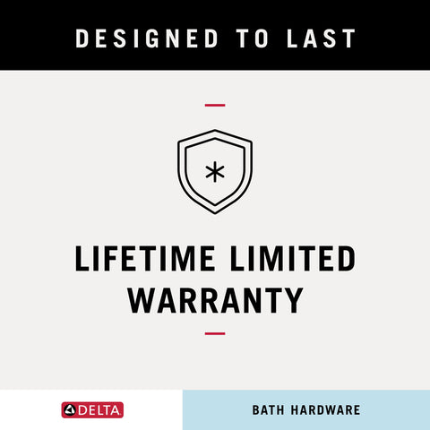 Corrosion-resistant matte black finish withstands bathroom humidity