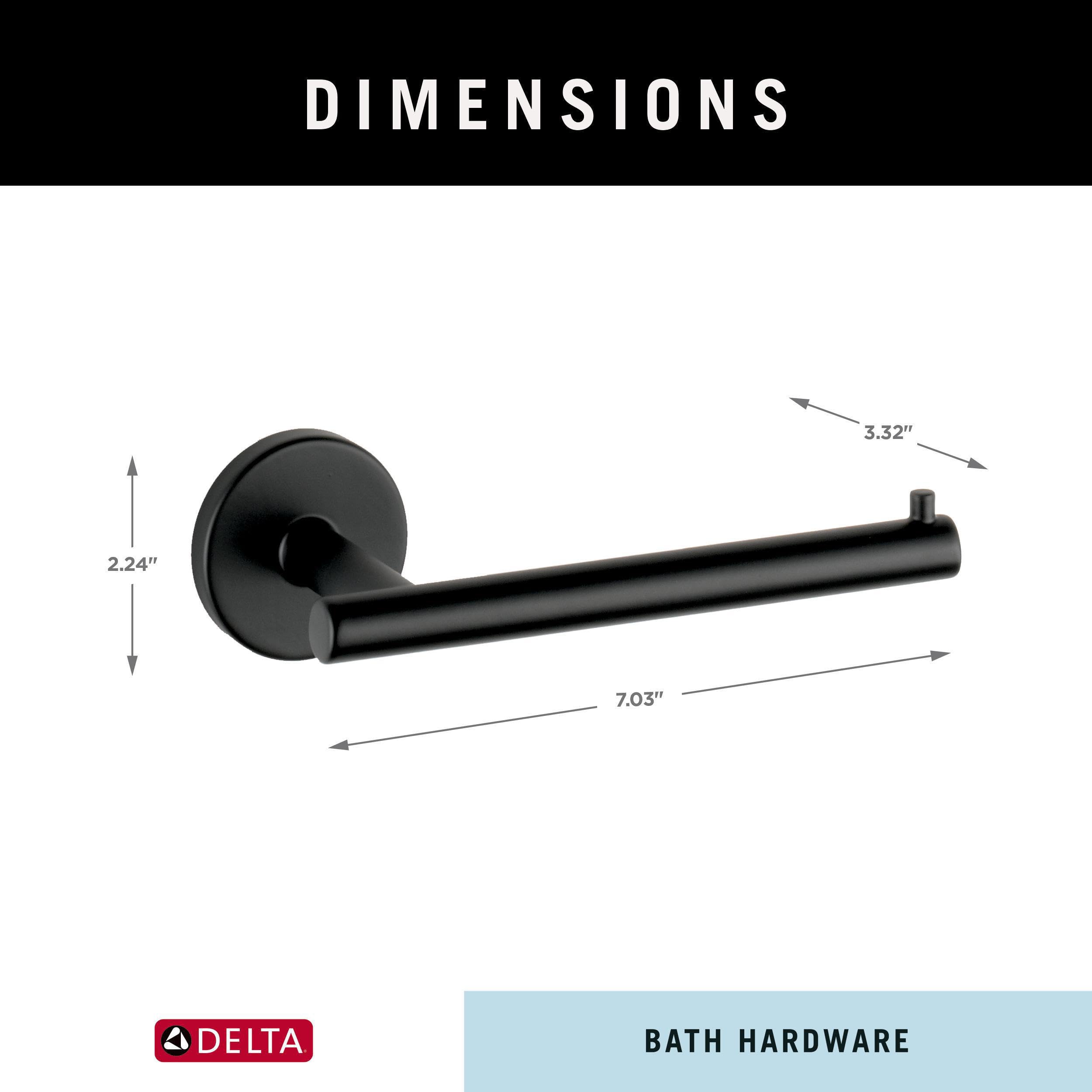 Delta Trinsic matte black bath accessory complements modern bathroom décor.