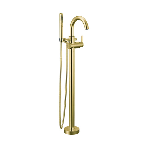 Delta Trinsic tub faucet with champagne bronze finish, highlighting durable corrosion resistance.