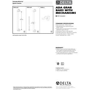 Delta U6300 white handshower mount supports adjustable shower use.