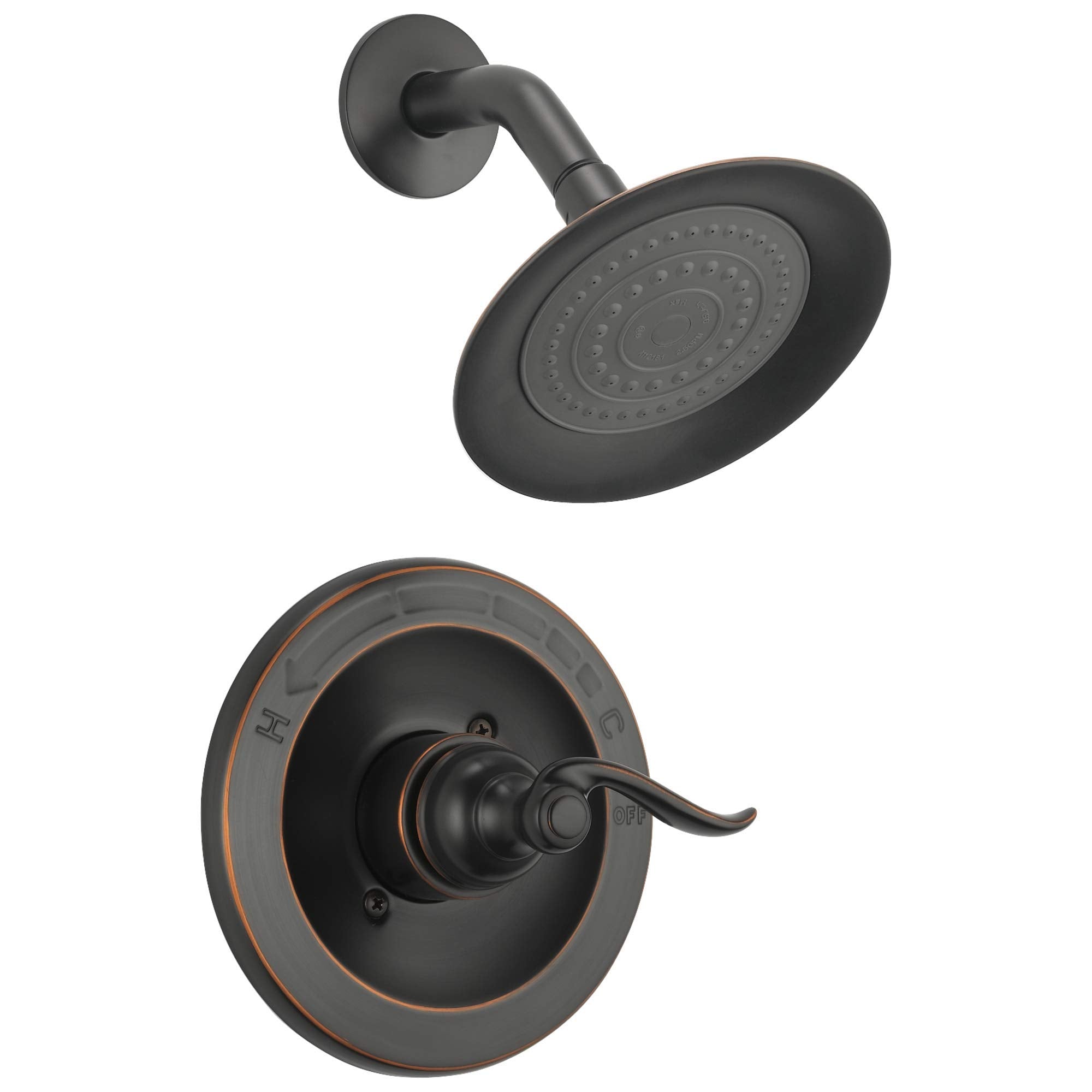 Delta Windemere 14 Series shower head delivers a strong full-body spray for a spa-like experience.