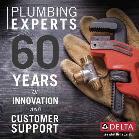 Delta Windemere 14 Series touch-clean nozzles simplify mineral buildup removal.