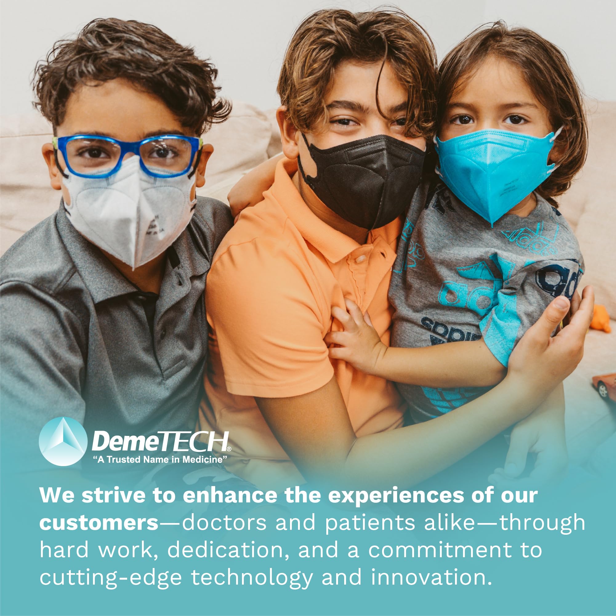 DEMETECH N95 respirator in a crowded park setting for daily safety.